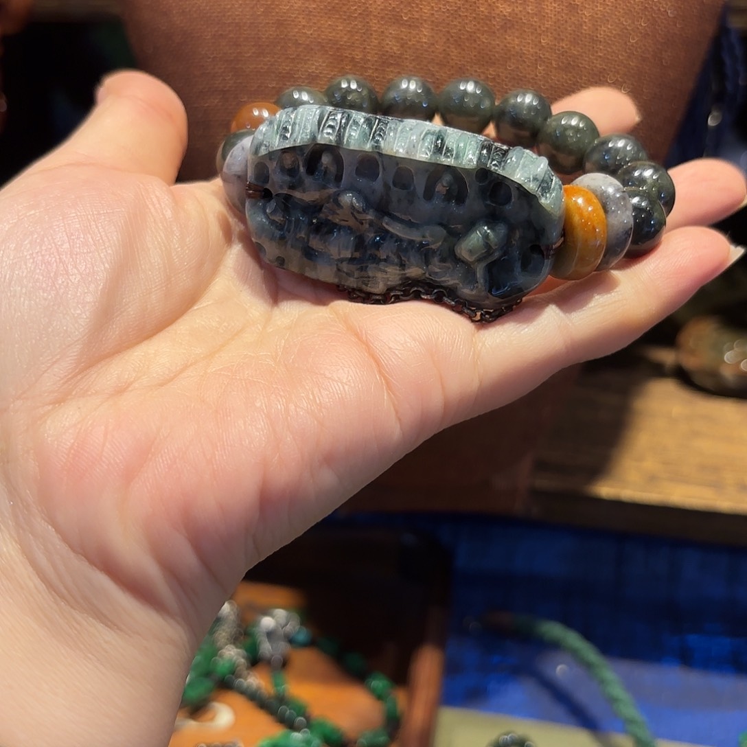 翡翠手链未镶嵌原创