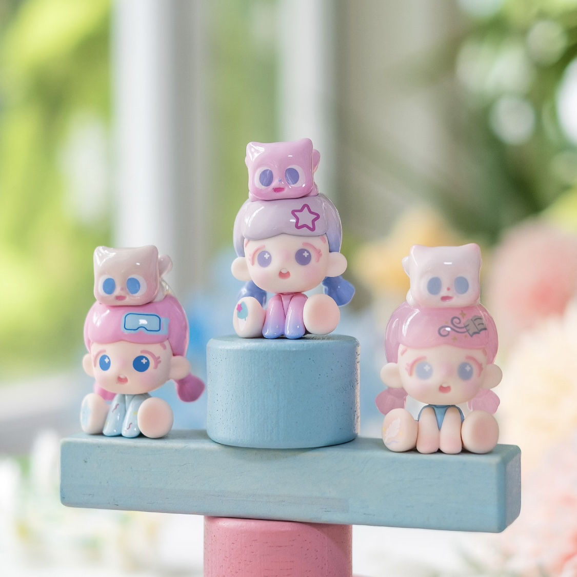 倒倒和小猫的一天挂件手链手机链diy萌粒盲袋