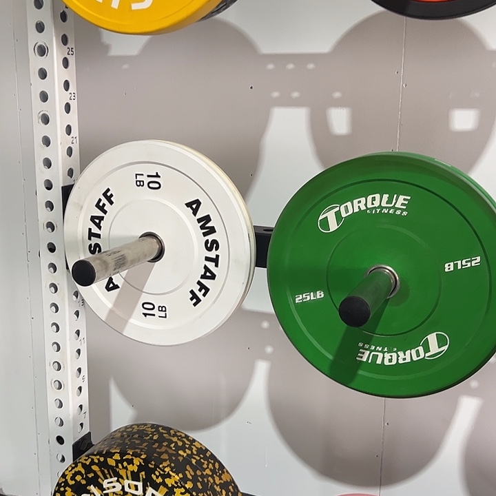 微瑕42公斤白绿杠铃套餐送卡扣护肩