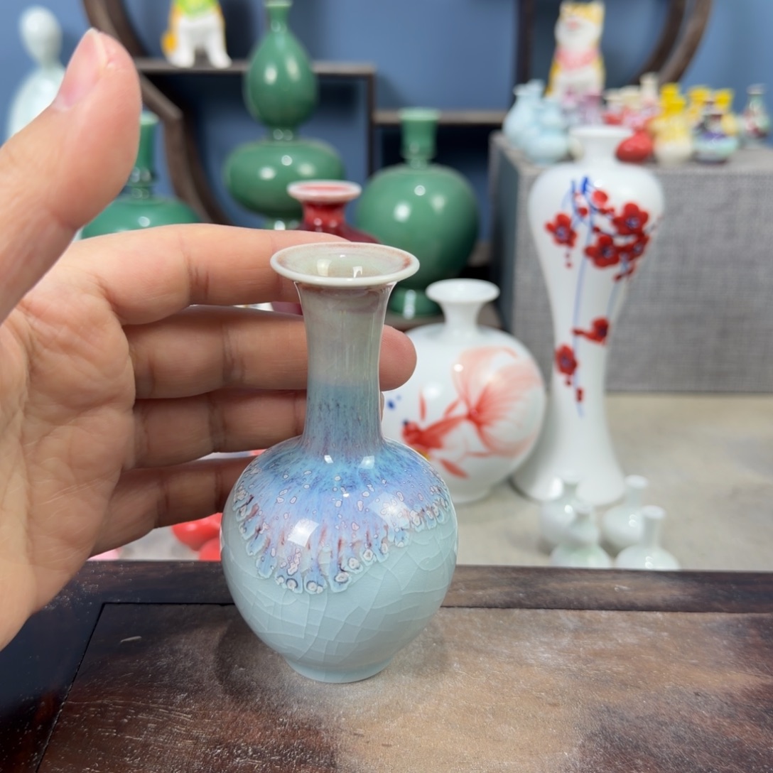 陶瓷手工小花器摆件