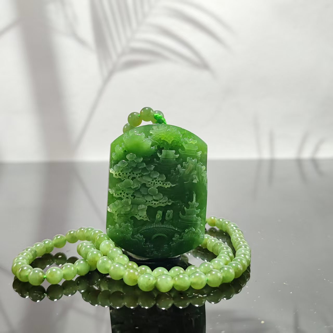 U和田玉山水吊坠0539