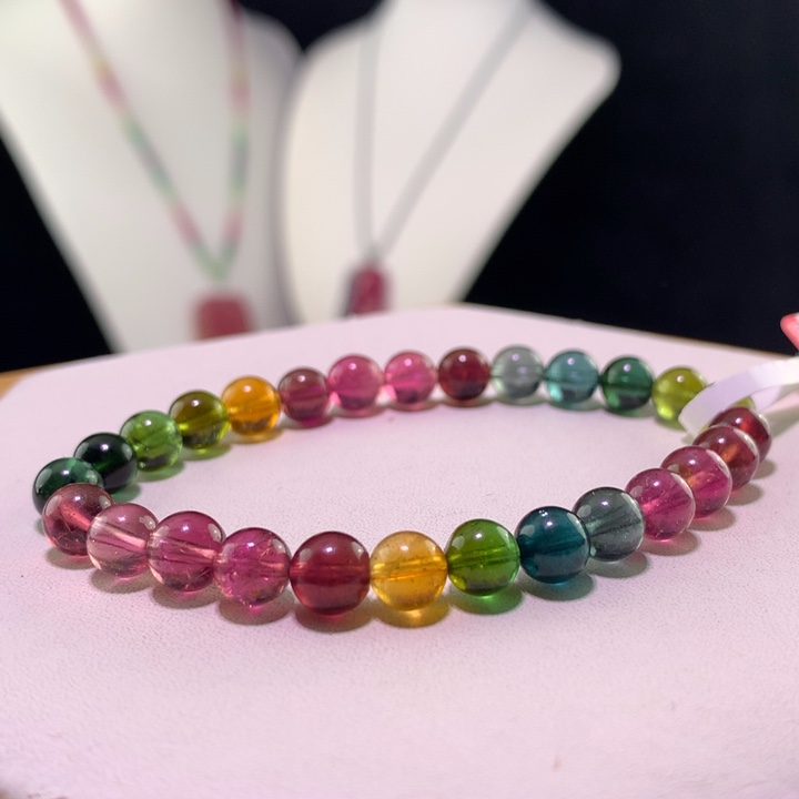 双色碧玺手链未镶嵌