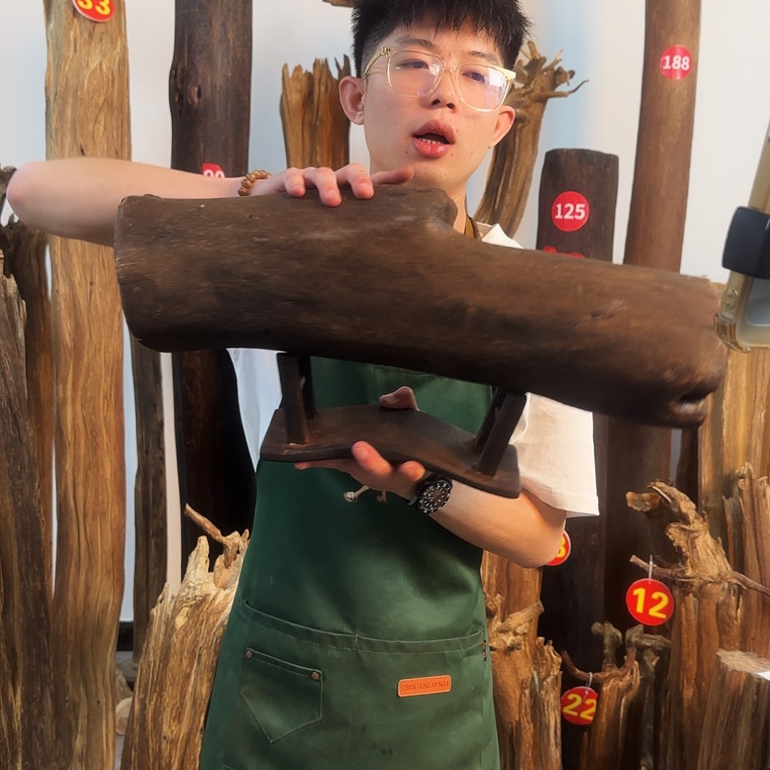 沉香木摆件天然沉香原木摆件➕底座