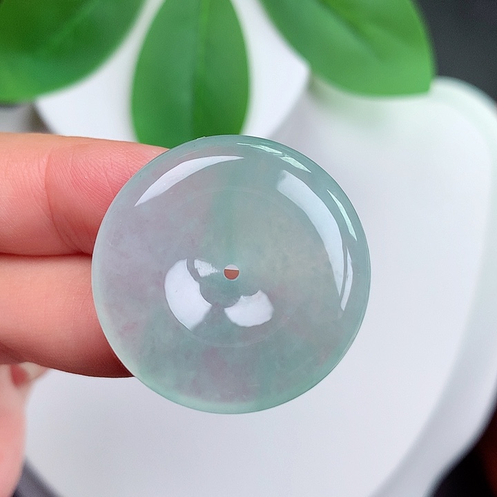 颈饰未镶嵌翡翠平安扣 28.8x5.8mm