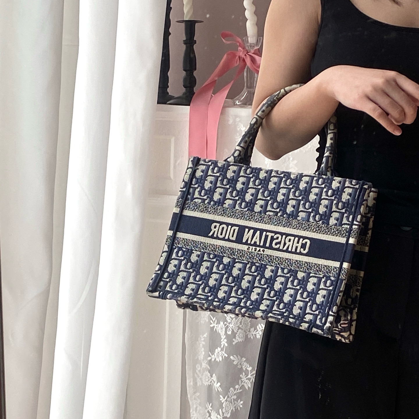 95新 DIOR/迪奥 dior蓝色老花托特
