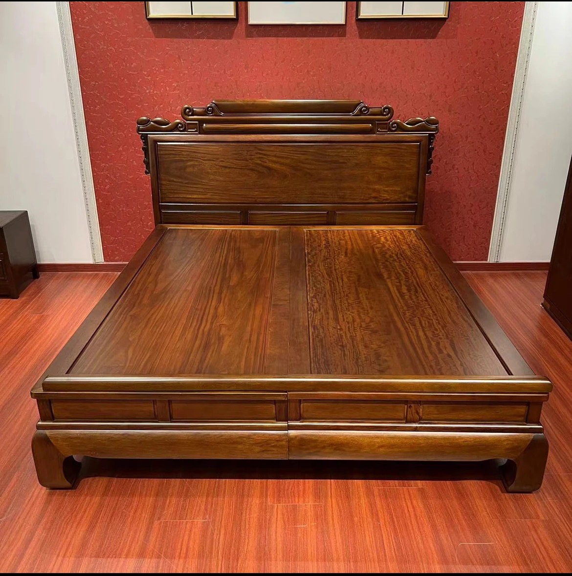 如意大脚厢床 实木带抽屉新中式 家用双人1.5米/1.8米*2.0米大床