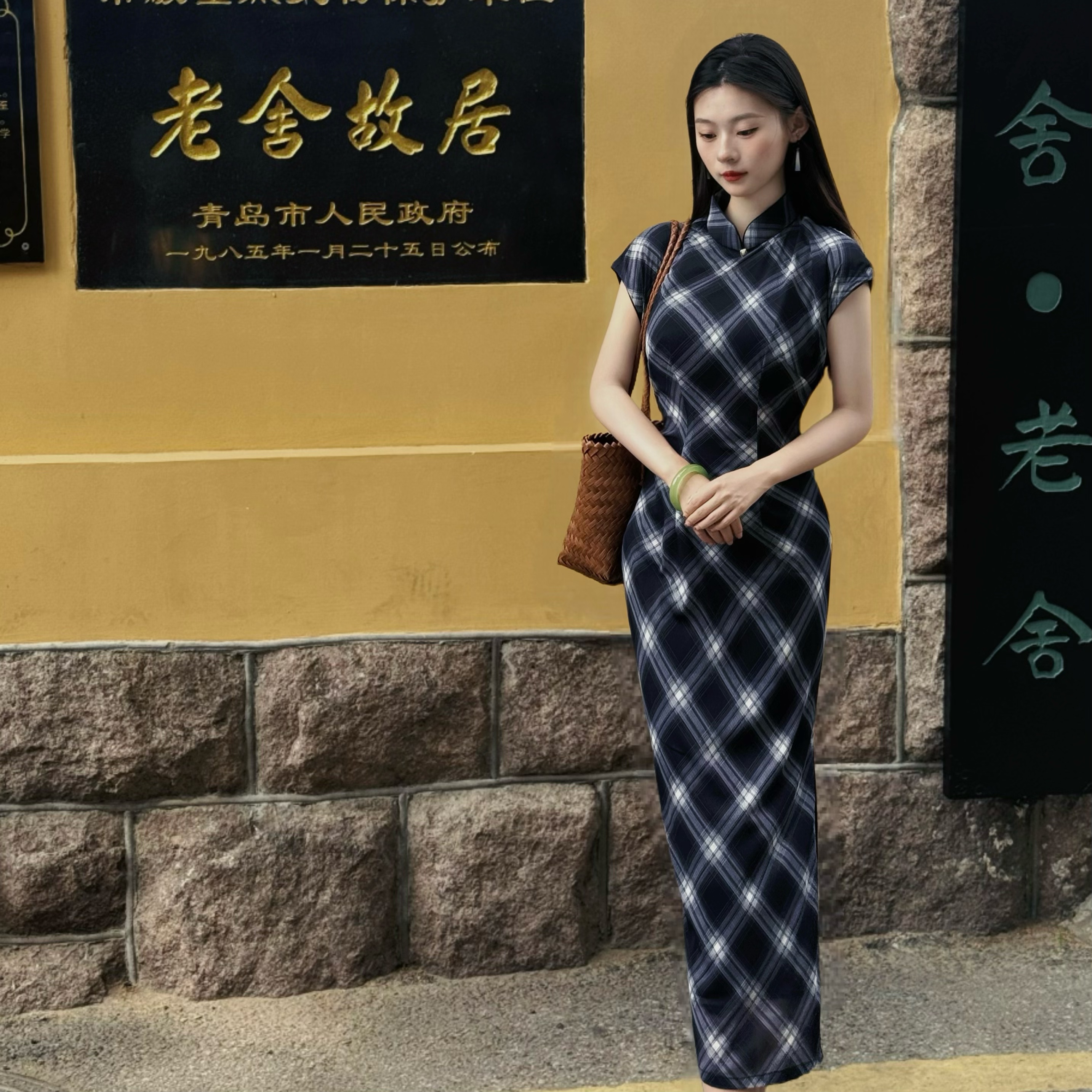 俏娘鱼2025夏季新款素雅文艺范新中式短袖旗袍女年轻日常可穿清仓