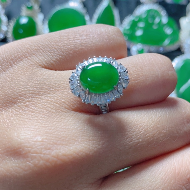 翡翠颈饰银S925镶嵌