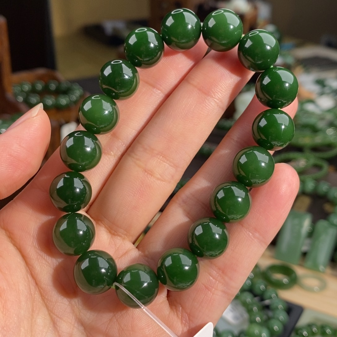 和田玉（碧玉）手链未镶嵌