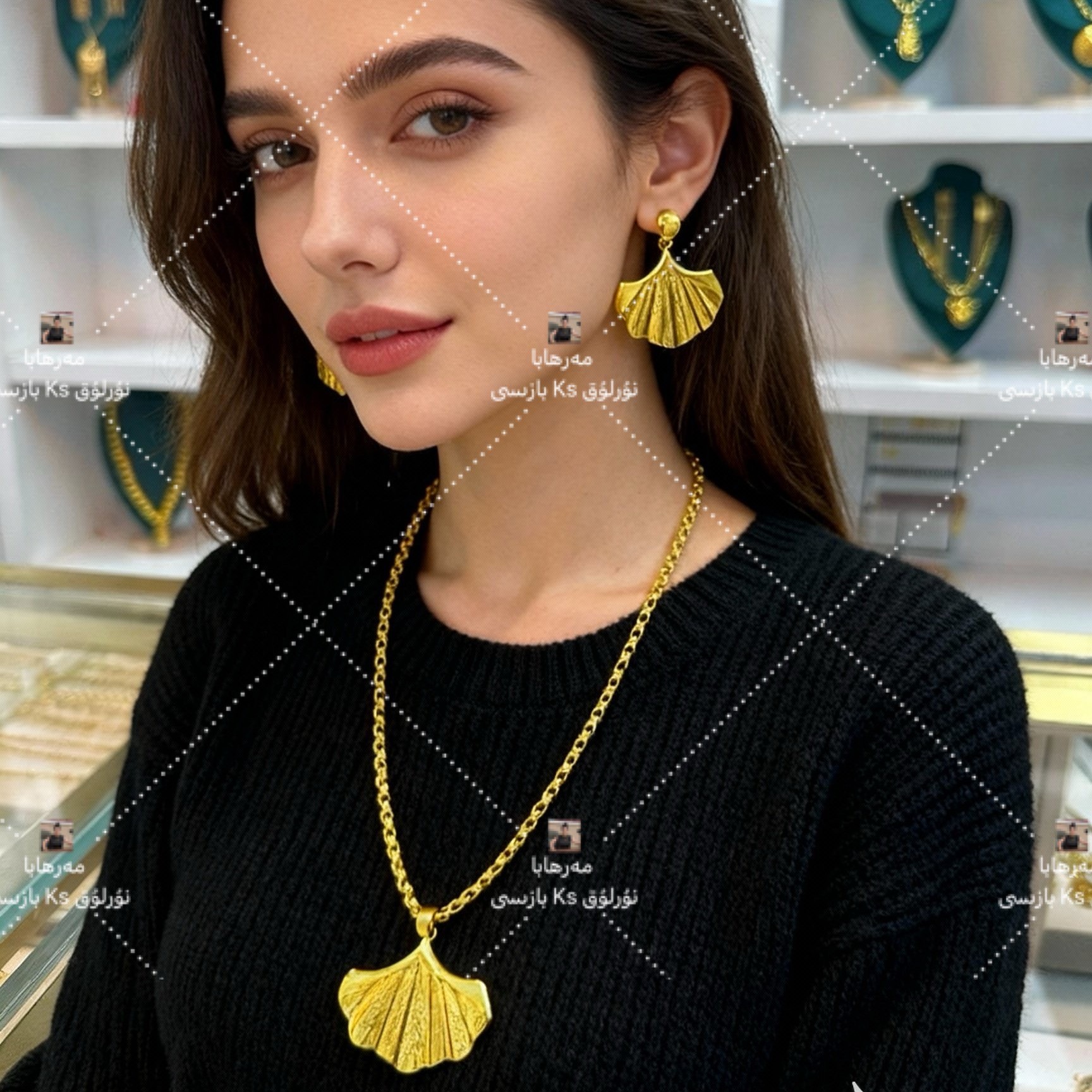 合金项链   KS8015Nurluk 时尚潮流女款套装两件套