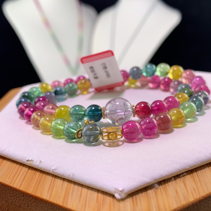 双色碧玺手链未镶嵌