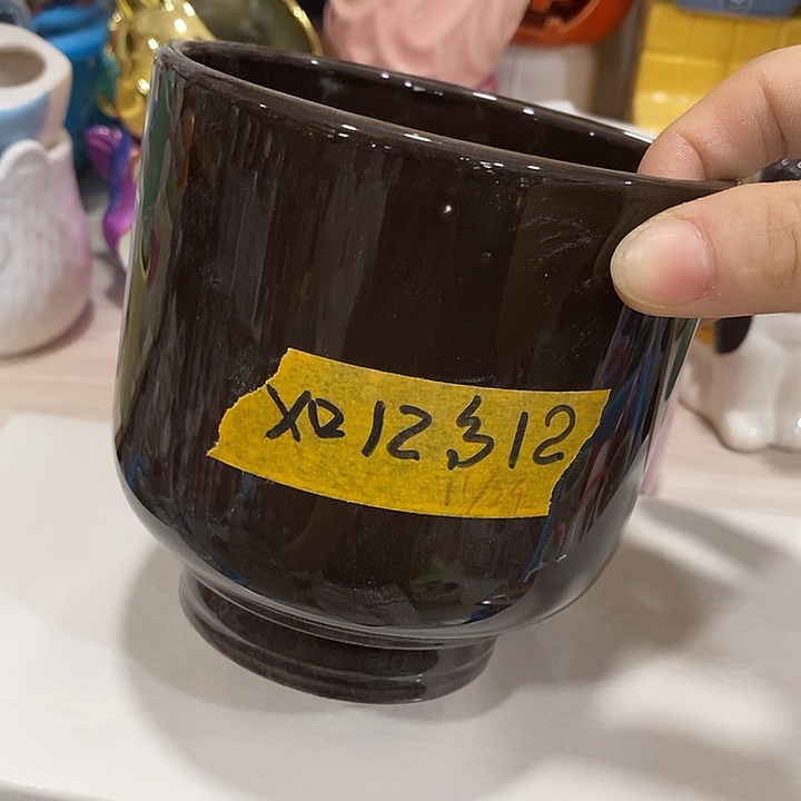 陶摆件陶盆有孔 瑕疵介意勿拍