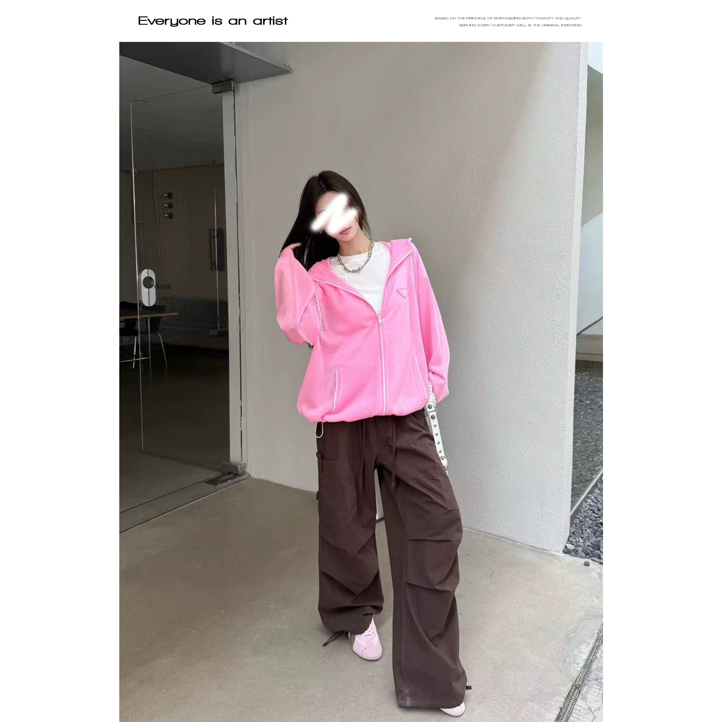 34499春款糖果色轻薄透气帽衫显瘦外套宽松