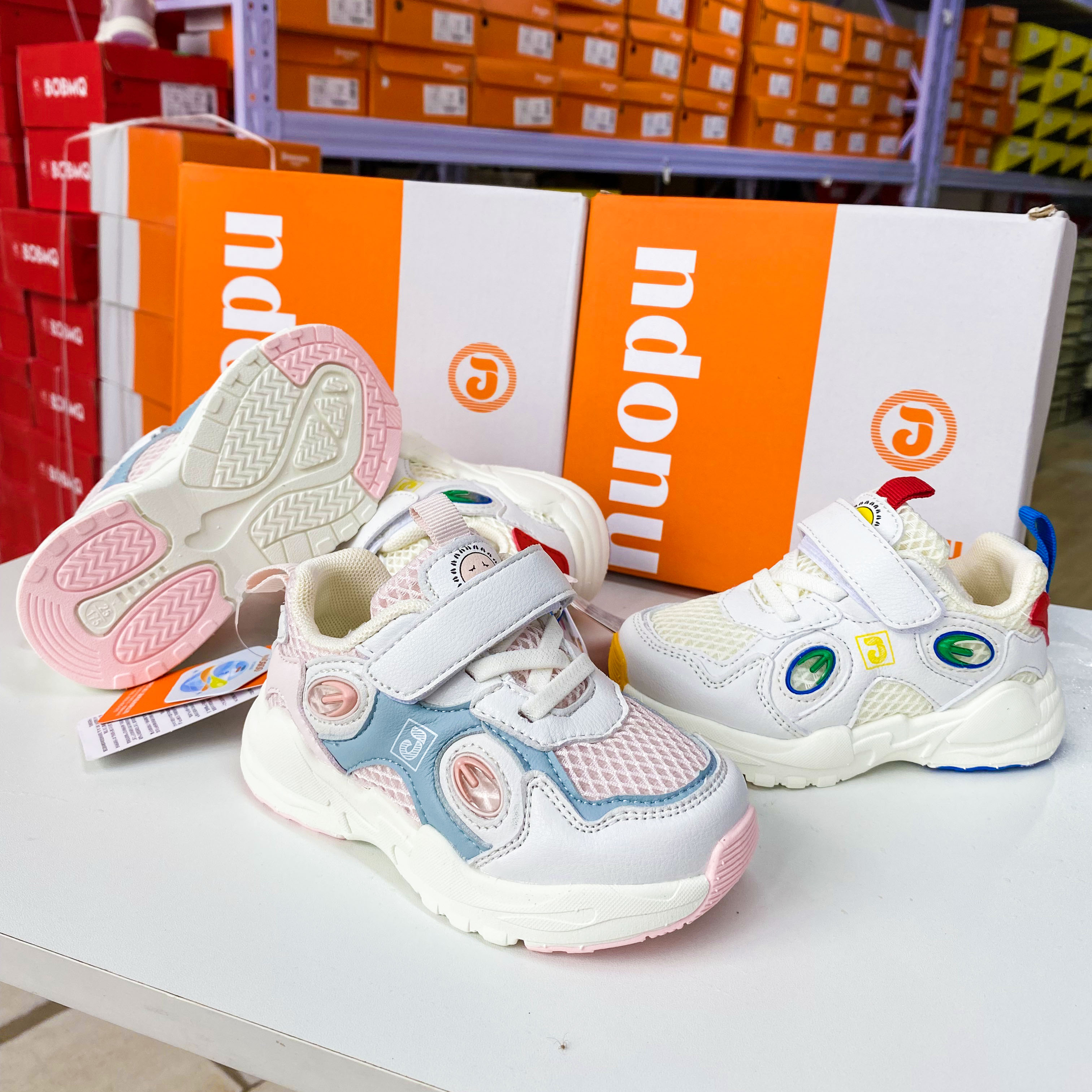 奇诺家的双网男女宝春秋款机能鞋软底童鞋机能鞋带防滑贴片