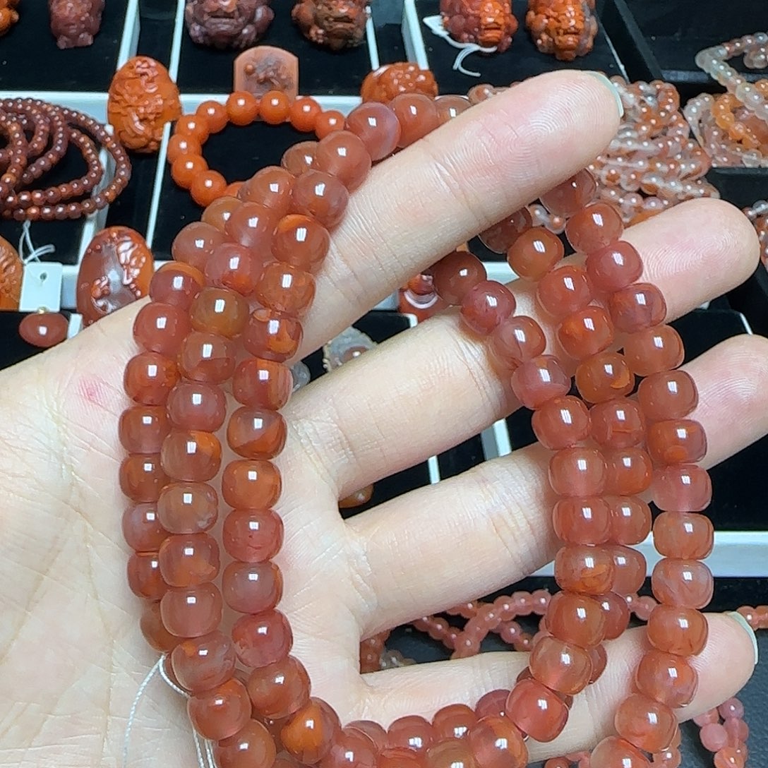 南红玛瑙未镶嵌手链