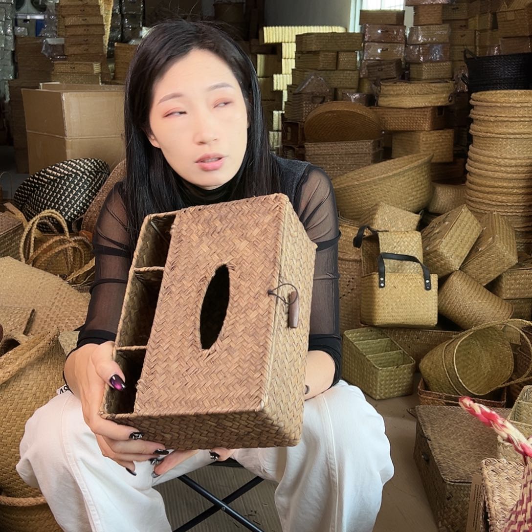 草编草编包/草编收纳盒微瑕疵
