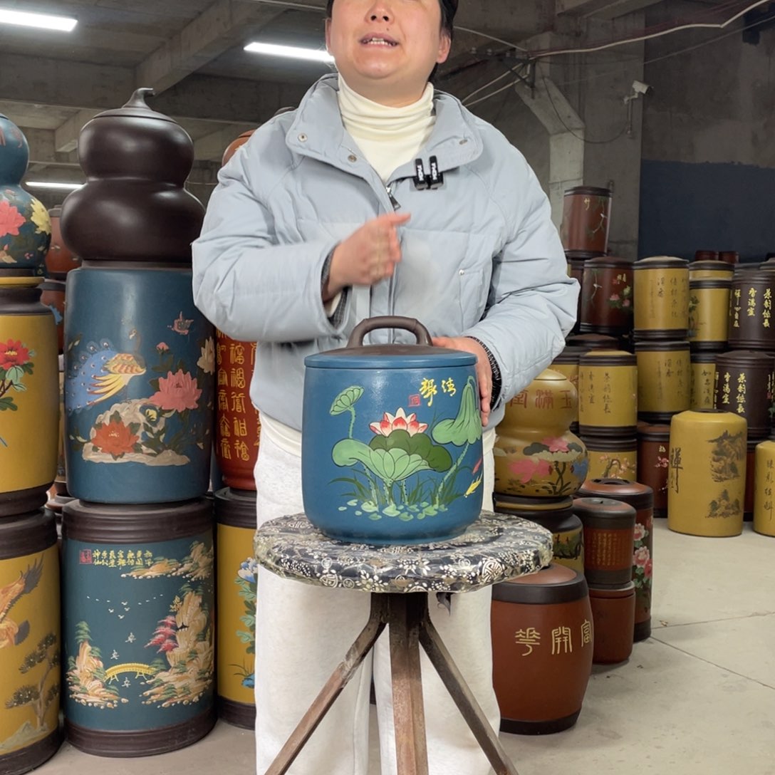 宜兴原矿紫砂茶叶罐