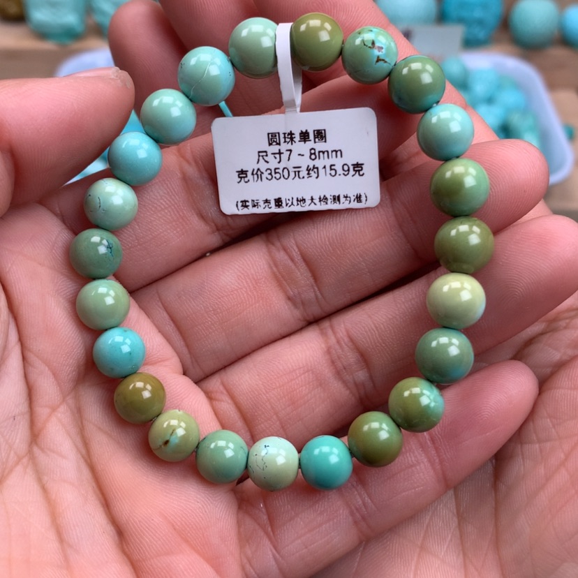 【闪购商品】绿松石圆珠手串未镶嵌