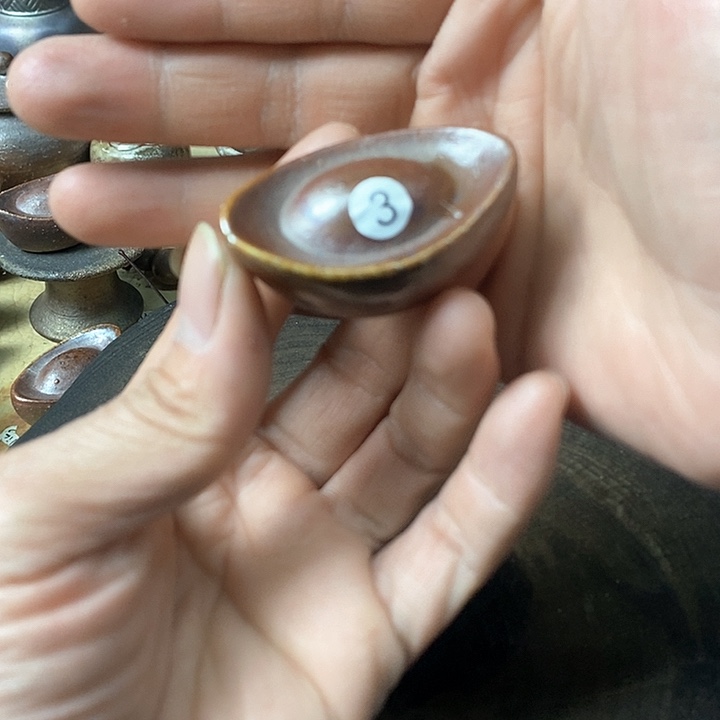 杯手工粗陶、柴烧茶器