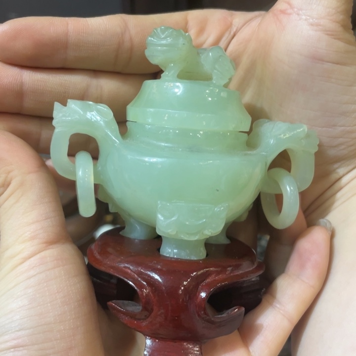 玉香炉茶道具摆件