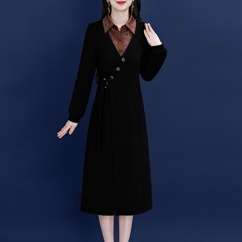 【连衣裙】24041梦晚春季气质时尚优雅大气休闲收腰显瘦连衣裙-ASJ