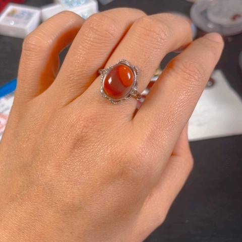 玛瑙/玉髓戒指合金