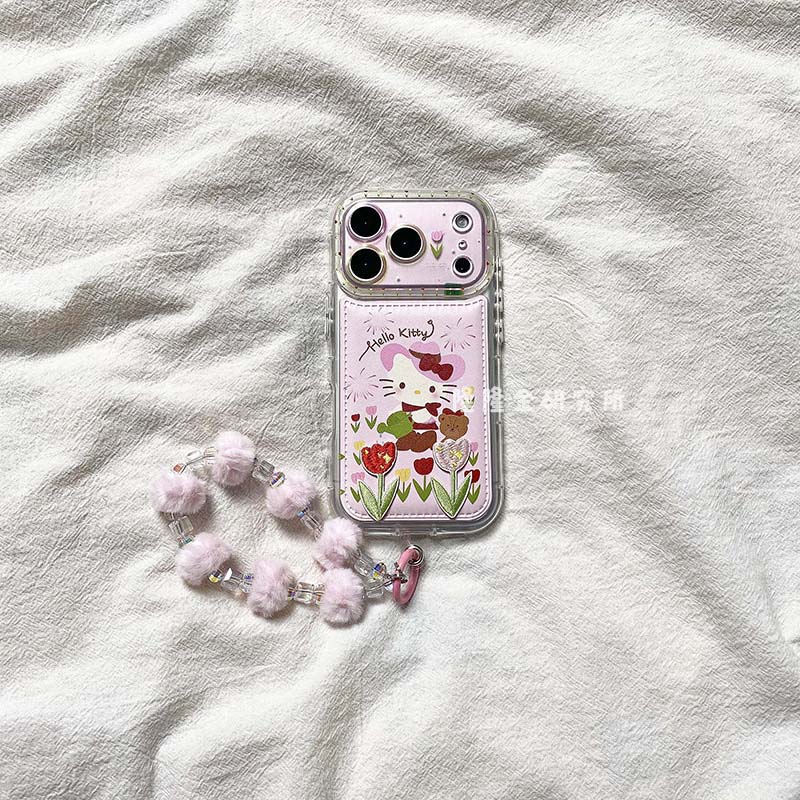 隆隆金适用苹果17手机壳烟火浇花kt16promax粉色保护套14/15pro壳