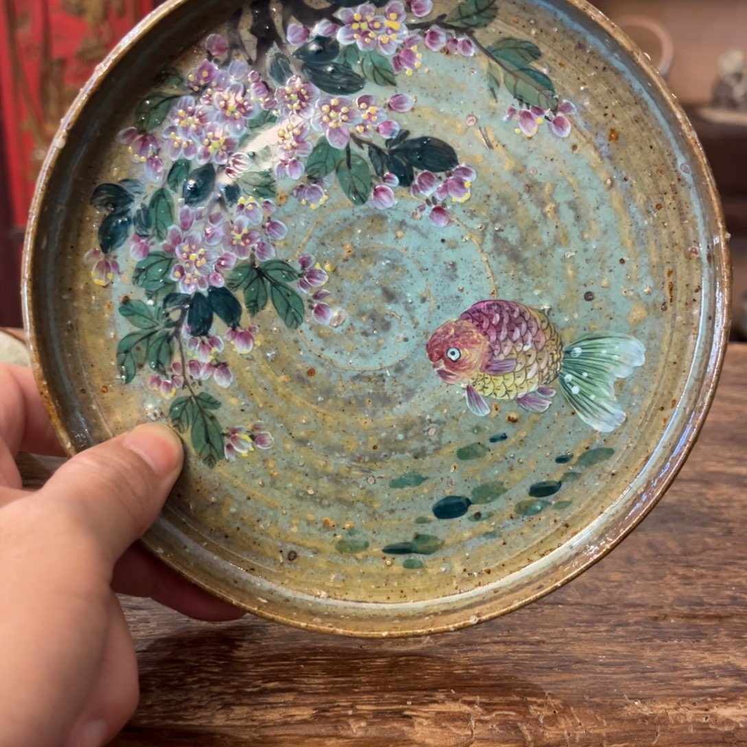 柴烧手工手绘陶瓷