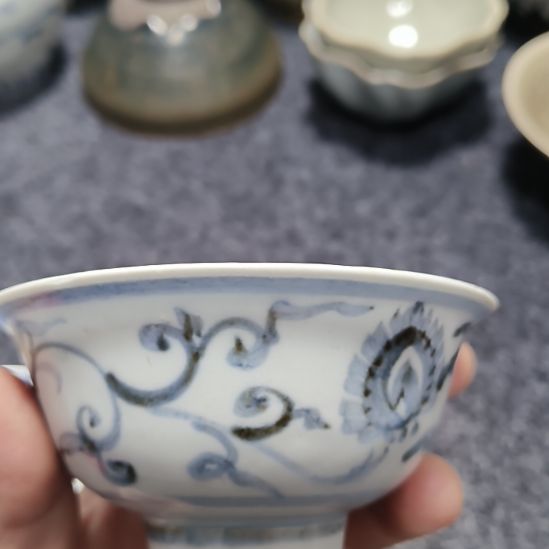 扶***日摆件一件精美青花小杯全品