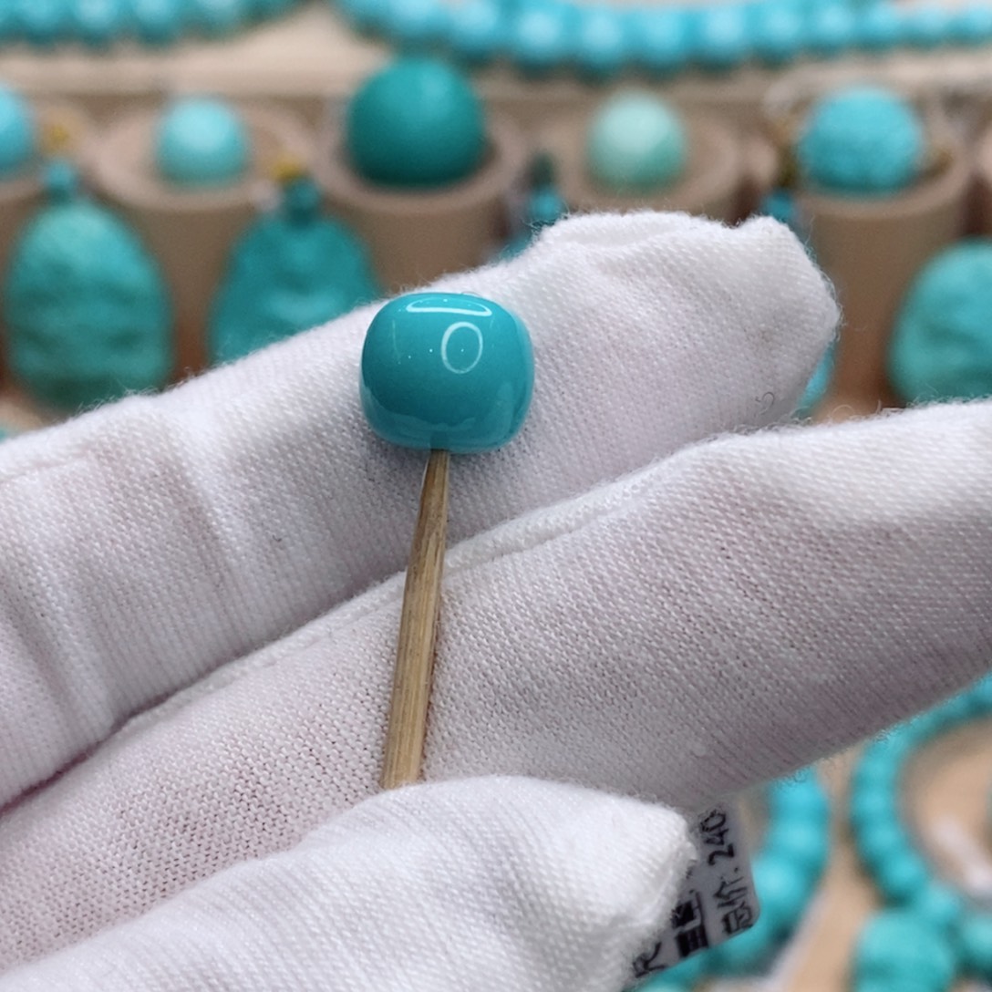 绿松石未镶嵌珠宝奇石9.5mm