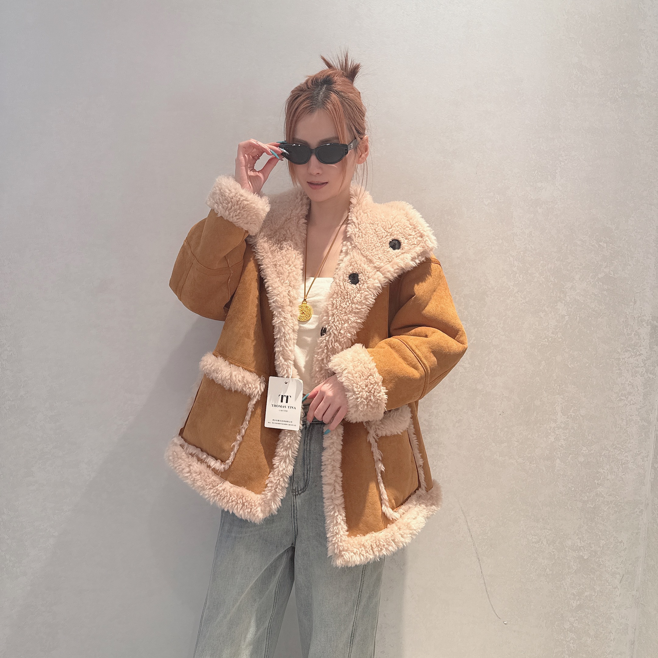 【集合链接】集合链接全羊毛网红款加厚冬季外套女高级感海宁皮草