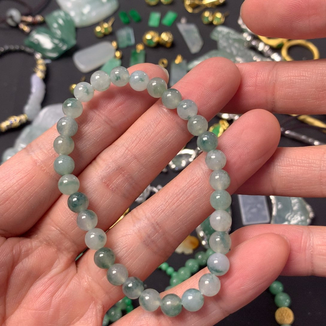 翡翠手串未镶嵌小手串