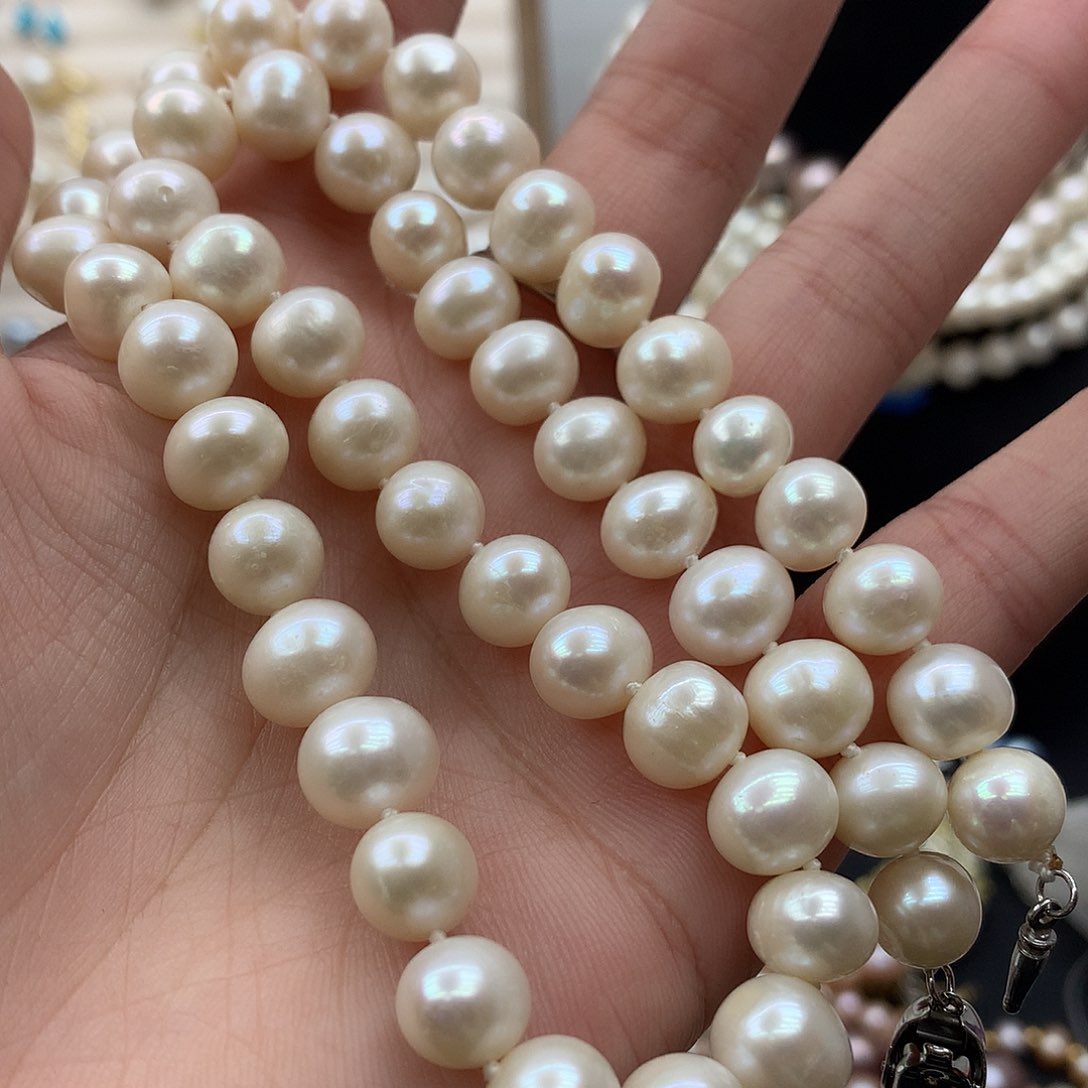 淡水珍珠9-10未镶嵌a34项链