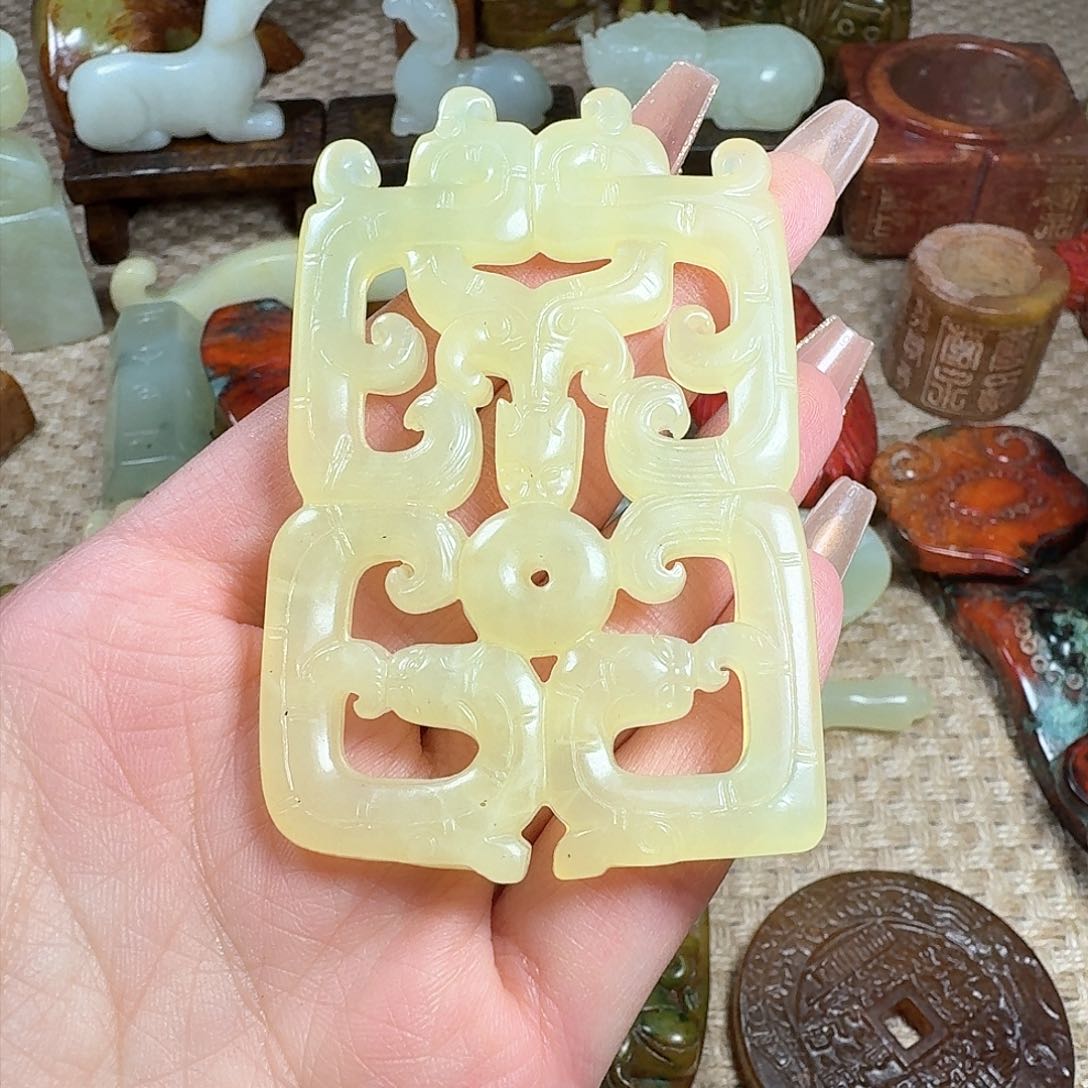 白玉菩提吊坠挂件