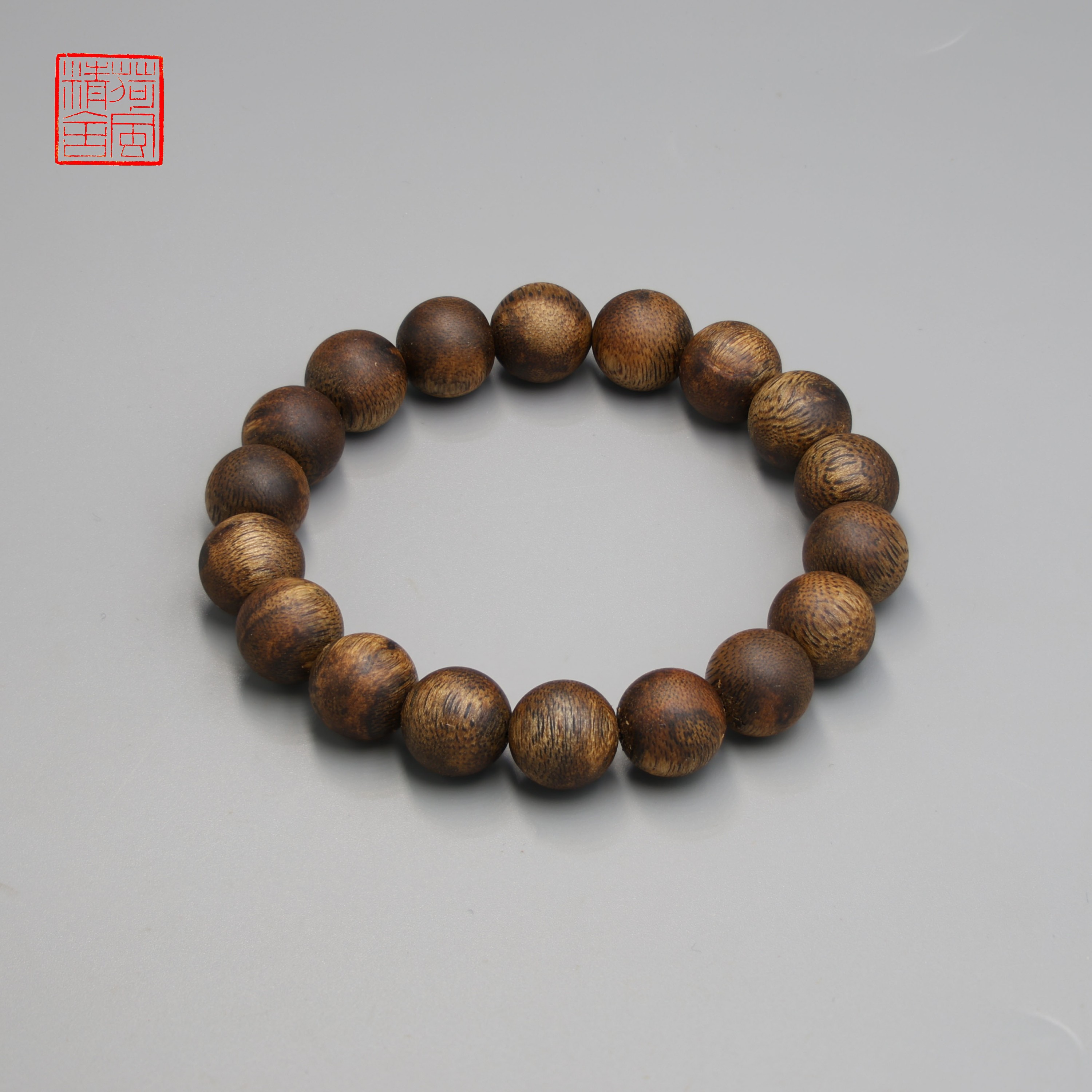 沉香【精品高货】海南沉香满结油1.2圆珠单圈沉香手串100%真品CX388