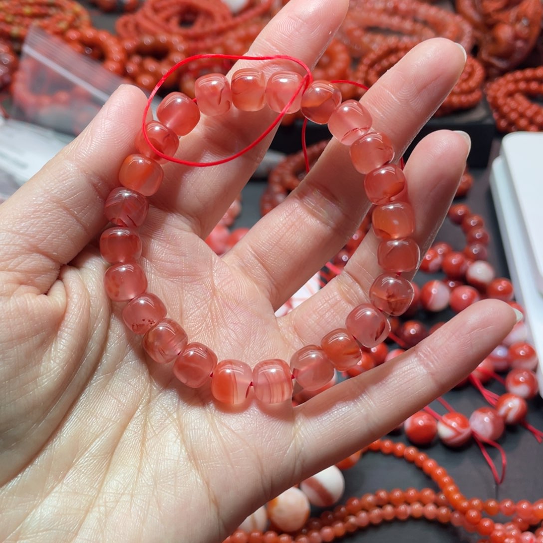南红玛瑙手链未镶嵌