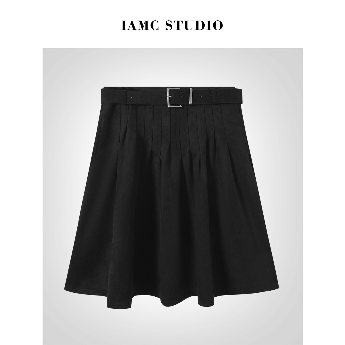 IAMCPLUS 2025AW 腰多褶腰带半裙