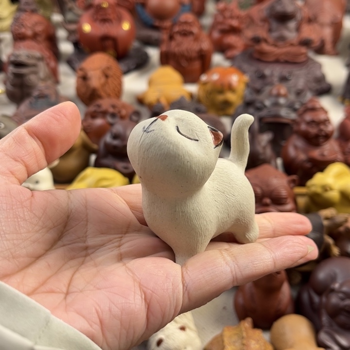 茶宠紫砂紫砂小猫