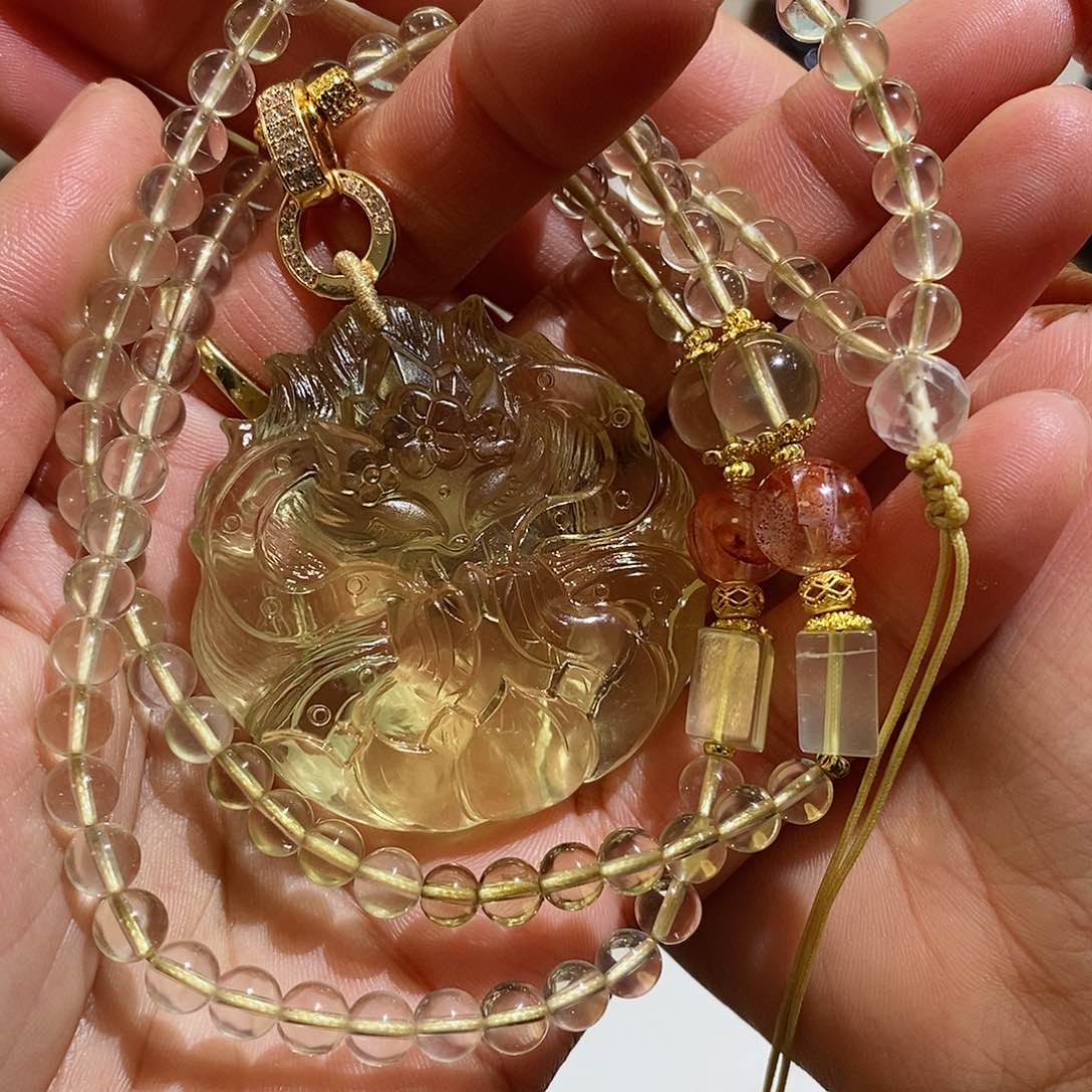 水晶颈饰未镶嵌淳*亮水晶