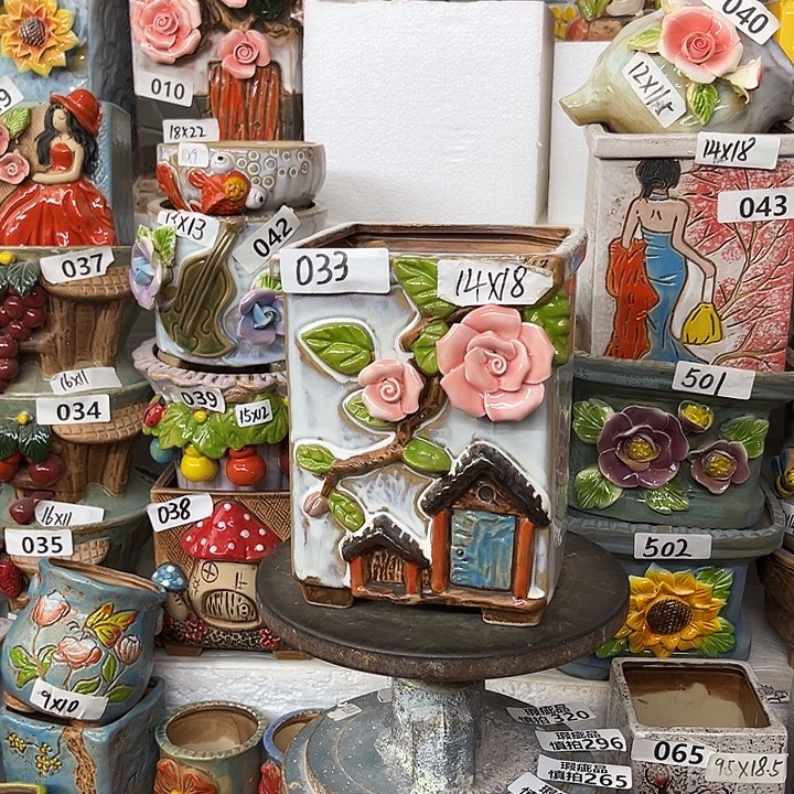 粗陶材质多肉花盆