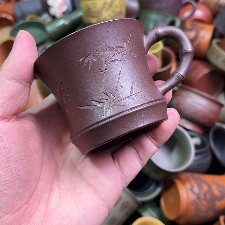 紫砂茶杯全手工紫砂主人杯