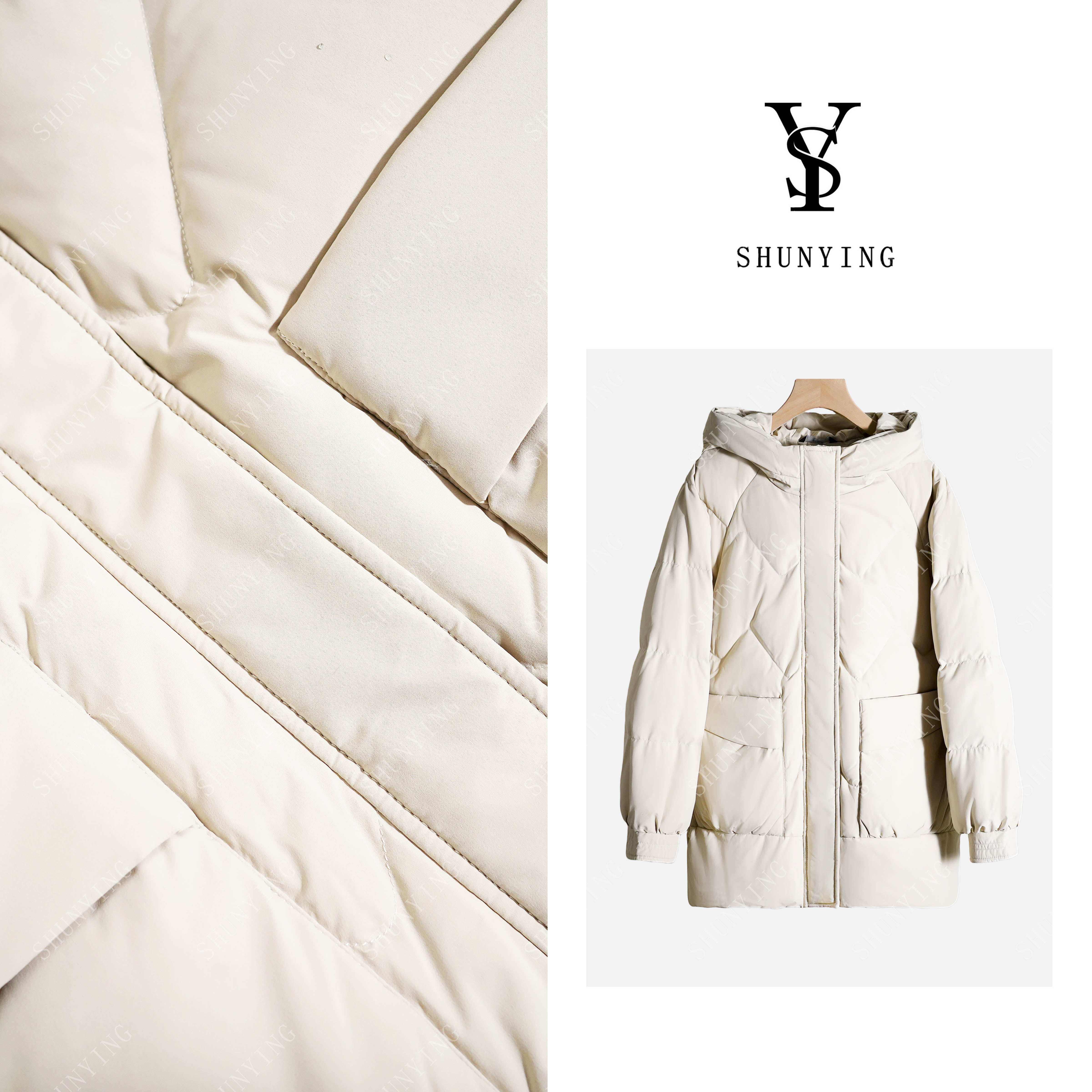 【仟娜】品质感爆棚！高级感时尚洋气减龄连帽羽绒服SY66YRF9228