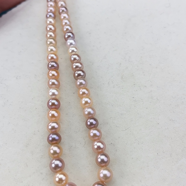 淡水珍珠颈饰银S925镶嵌卡6高品