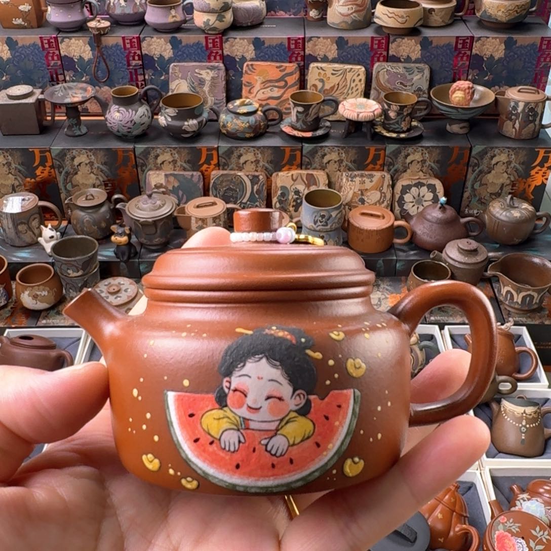 茶壶紫砂140ml原矿精工半手