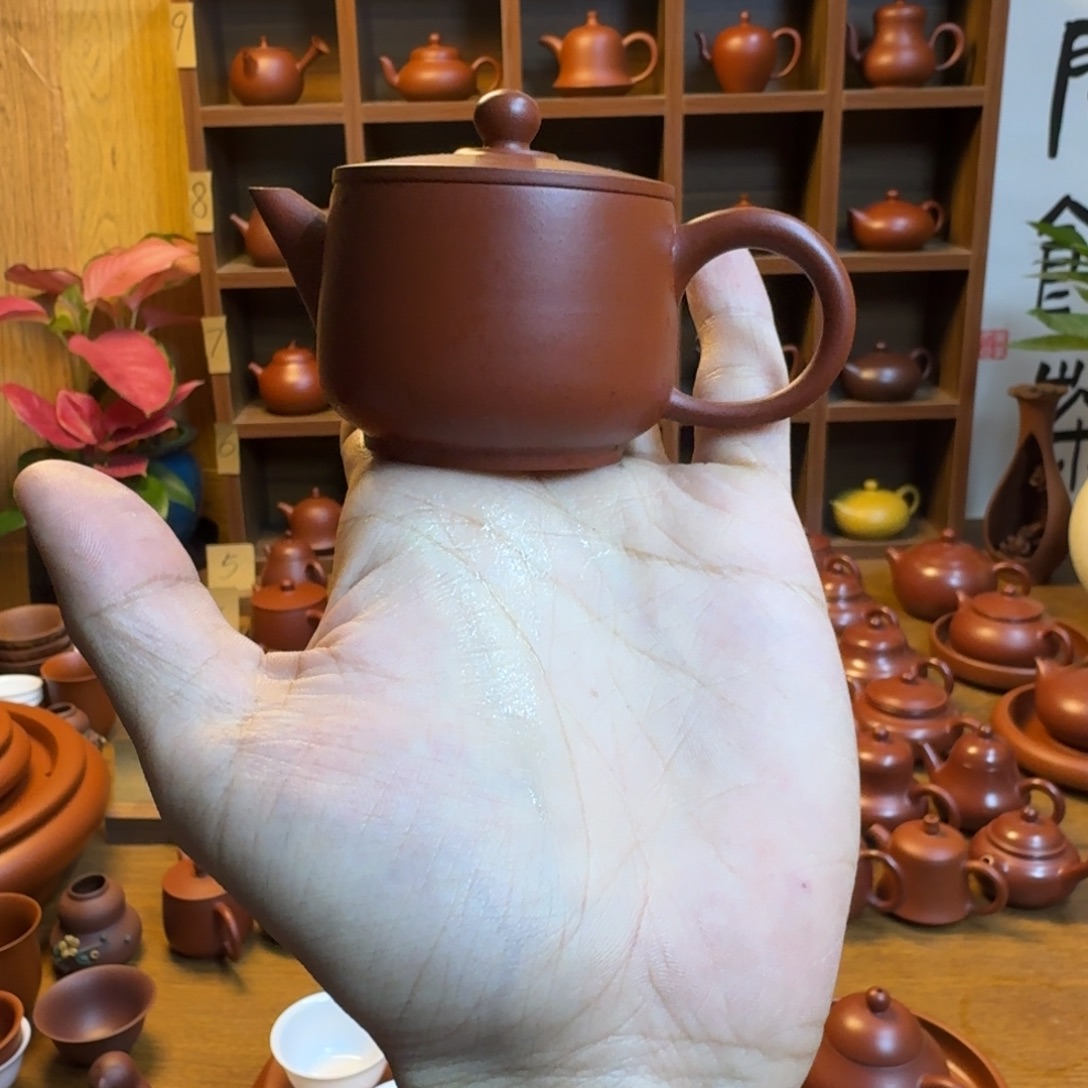 紫砂茶壶潮州朱泥壶汉瓦80cc