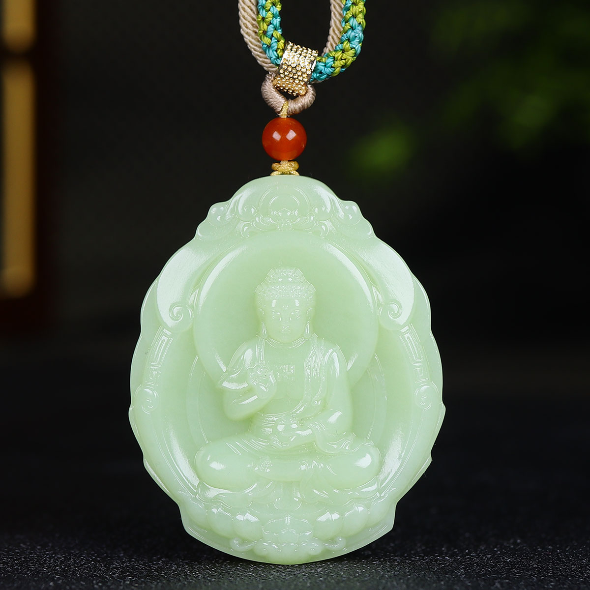 1228127和田玉黄玉观音