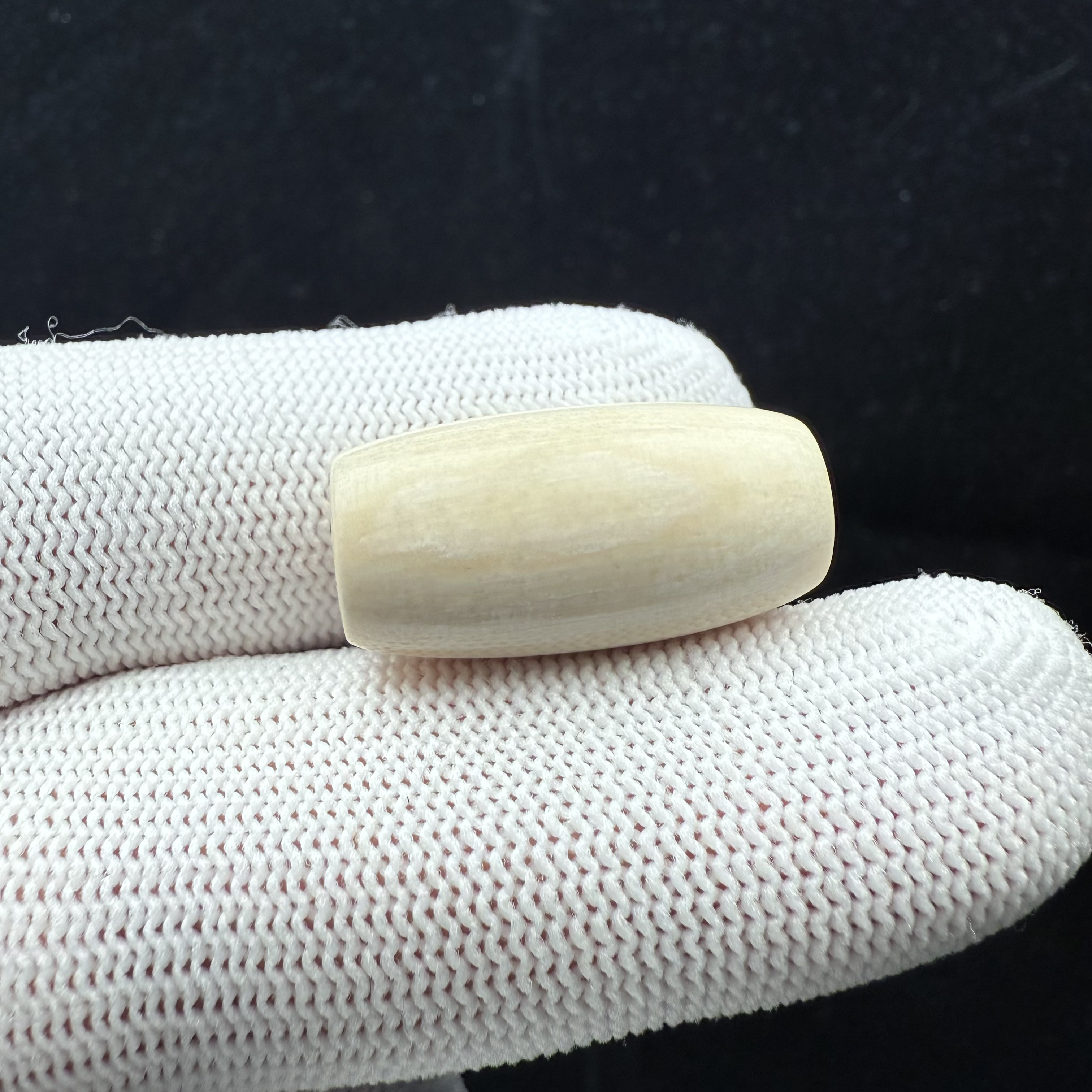 K7811天然猛犸牙 桶珠12.9*25.3mm一物一图 假一罚十