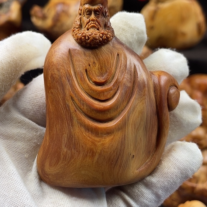 柏木（崖柏）达摩手把件