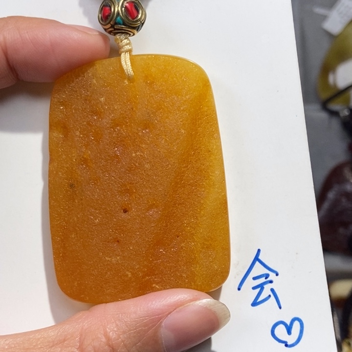 定制琥珀未镶嵌琥珀蜜蜡吊坠项链