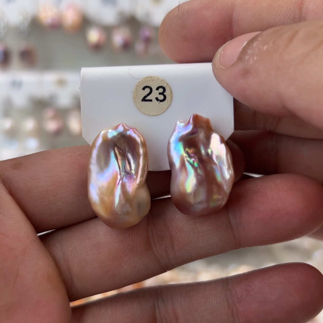 淡水珍珠耳饰银S925镶嵌w**g